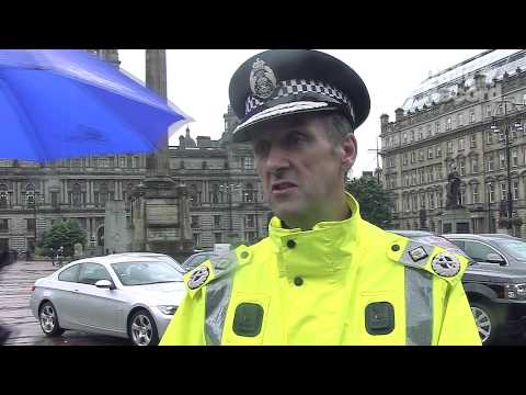 Strathclyde Police display cars impounded from gangsters