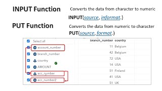 INPUT and PUT FUNCTIONS in SAS | CONVERTING DATA TYPE IN SAS USING INPUT & PUT FUNCTIONS