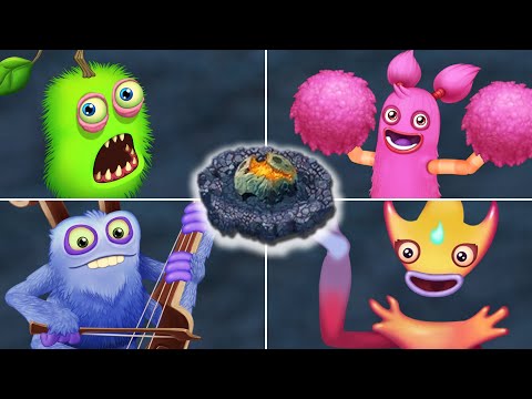 Space Island - All Monsters and Full Song | My Singing Monsters Dawn Of Fire