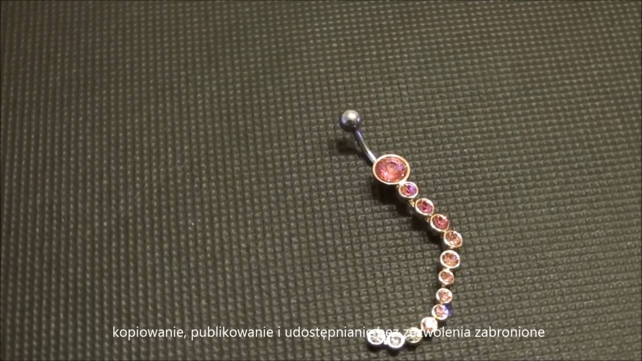 Długi kolczyk pozłacany