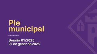 Ple municipal ordinari del 27 de gener de 2025
