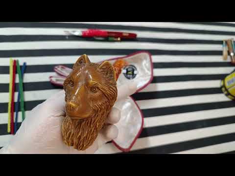Block Meerschaum Wild Wolf Pipe
