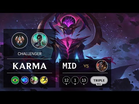 Karma Mid vs Twisted Fate - BR Challenger Patch 9.23