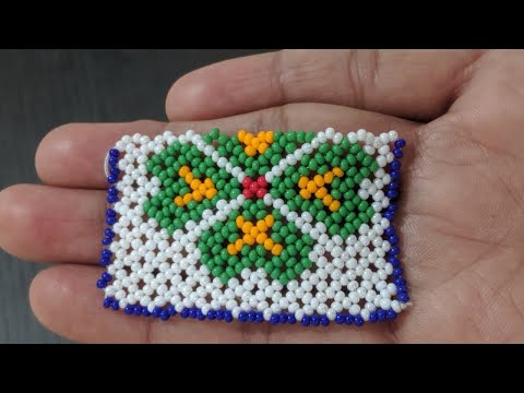 Hand Embroidery Dal moti flower design tutorial/ 3 moti toran design part-1 / Dal moti square