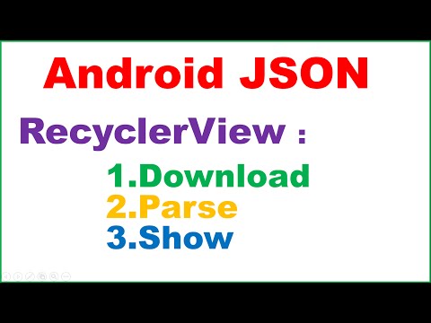 Android Native JSON Ep.04 : RecyclerView - Download,Parse the Show