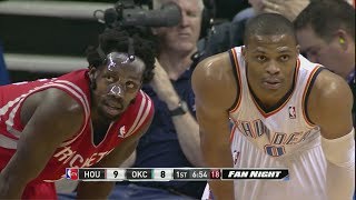 russell westbrook - patrick beverley - oklahoma city thunder - houston rockets