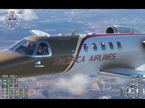 Chennai to Coimbatore in Cessna Citation CJ4 jet (Microsoft Flight Simulator)