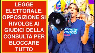 LEGGE ELETTORALE. VOTO FINALE. OPPOSIZIONE SI RIVOLGE AI GIUDICI DELLA CONSULTA PER BLOCCARE TUTTO
