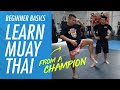Traditional Muay Thai Stance and Rhythm Explained  |  Beginner Basics with Neungsiam Fairtex