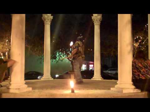 Fahrenheit 360° Firespinning 090911 Dean Zeller with Devilsticks to 'Hit That Funkytown mashup' by Pseudoecho and Offspring