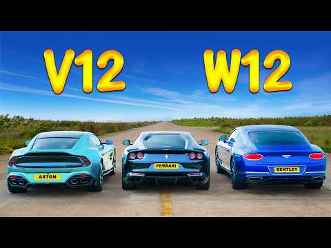 애스턴마틴 뱅퀴시 vs 페라리 812 vs 벤틀리 GT 스피드 - 드래그 레이스!