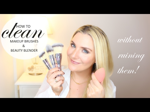 HOW TO CLEAN MAKEUP BRUSHES AND BEAUTY BLENDERS | MAKEUP FOR BEGINNERS
