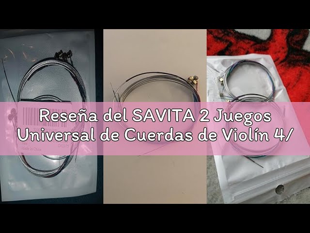 Vídeo relacionado con SAVITA Juego Universal De Cuerdas De Violín 4/4 Cuerda Plateada Clásica (GDAE) Núcleo De Acero Con Cabeza Esférica Niquelada Para Instrumentos De Violín