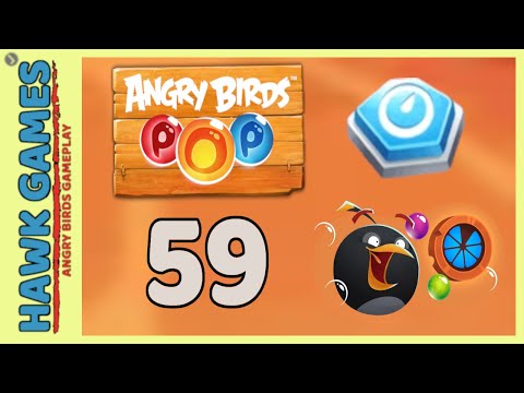 Angry Birds Stella POP Bubble Shooter Level 59 - Walkthrough, No Boosters