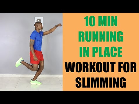 10 Minute Running In Place Workout for Slimming 🔥 100 Calories 🔥