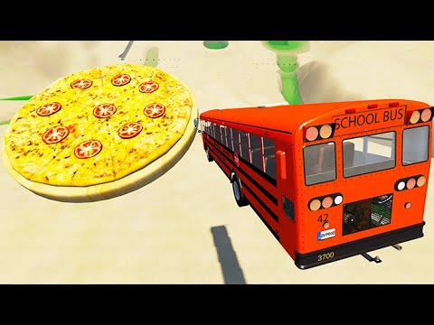 Beamng drive - Random Car Jumping Into A Pizza #9 | BeamNG-Destruction