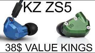 Video thumbnail for KZ ZS5 - Review - Best value IEM? by DMS