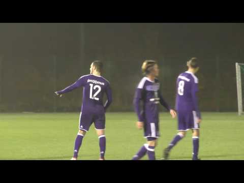 Andonline U21 RSC Anderlecht - KV Kortrijk free kick goal Gilles Denayer