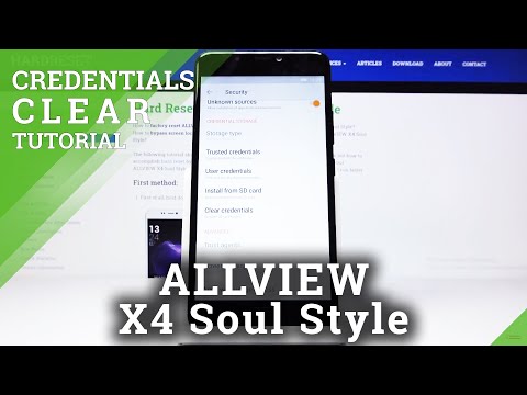 How to - Clear Certificates on Allview X4 Soul Style - Delete Licenses
