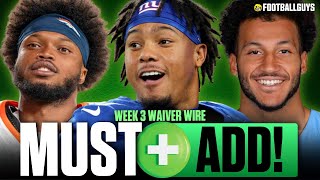 Week 3 Waiver Wire Pickups | Fantasy Football 2025