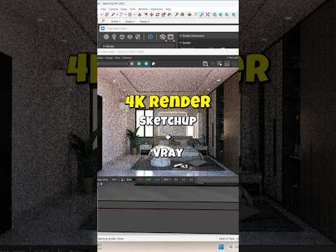 ✅Sketchup and vray photorealistic render settings #youtubeshorts #new #sketchup #viralvideo