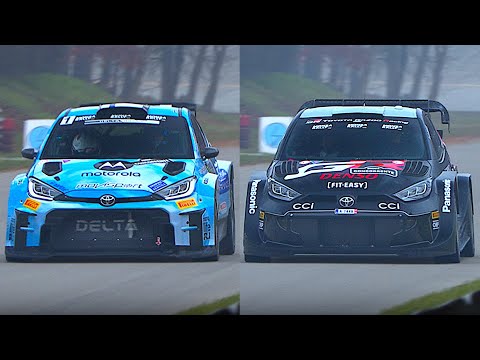 Toyota Gazoo Racing's GR Yaris WRC Rally1 vs Rally2 cars Comparison (RAW engine Sounds)
