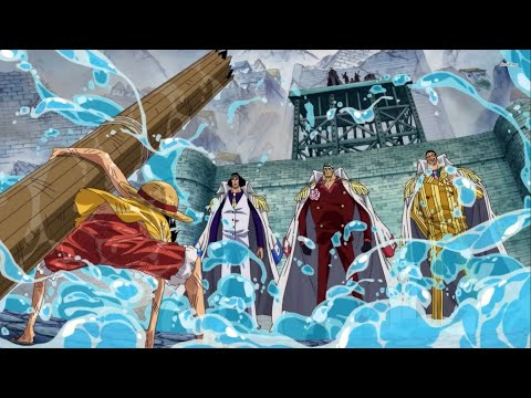 Luffy vs Marine Fleet Admirals「4k」「60fps」║ One Piece