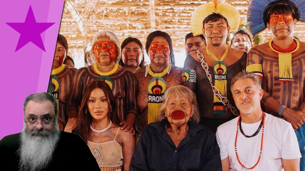 LUCIANO HUCK pede para INDIGENAS &quot;LIMPAREM sua CULTURA&quot; e ESCONDEREM CELULARES em GRAVAÇÃO da GLOBO