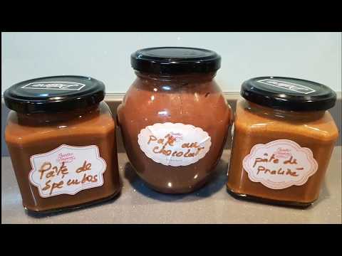 pâte au praliné et au spéculoos et pâte au chocolat