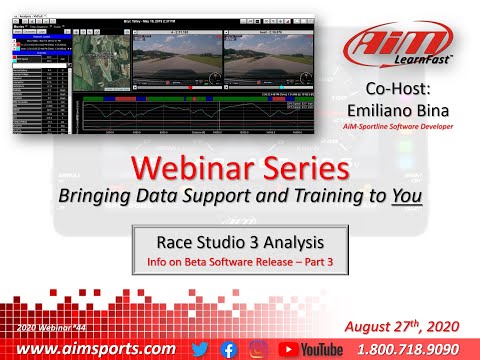 1-44 Race Studio 3 Analysis Beta Update #3 - Live Webinar with Emiliano Bina - 8/27/2020