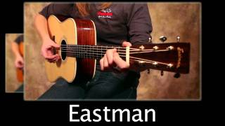 Video thumbnail for 1961 Martin D-28 Vs Eastman E20D Acoustic Guitar Comparison Video by haggertysmusic