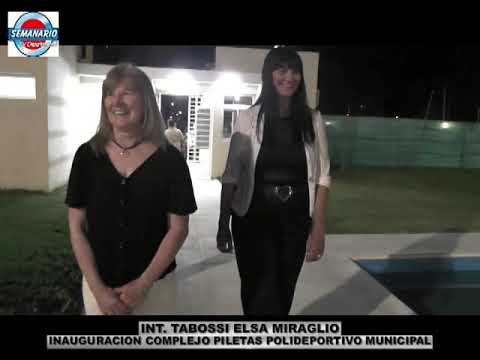 TABOSSI: INAUGURACION PILETA  INT  ELSA MIRAGLIO ACTO