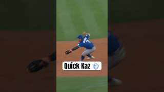 A smooth play from Kazuma Okamoto ???? #MLB #BlueJays