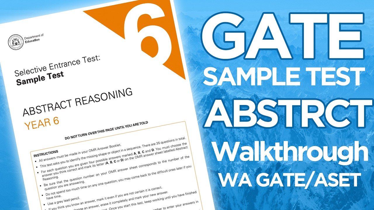 GATE EXAM Sample Full Walkthrough - Abstract Reasoning - WA 2026