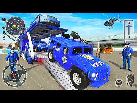 US Police Transporter Truck 2020 - Jeep Police Car Driving - Best Android Gameplay