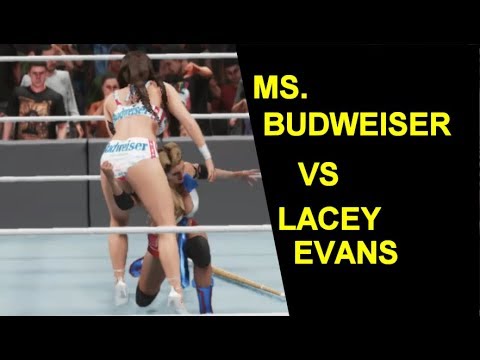 WWE 2K19 Ms. Budweiser vs Lacey Evans - Extreme Rules