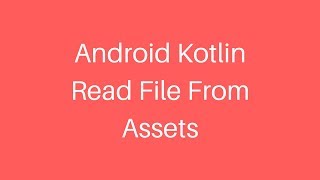 Android Kotlin Read File From Assets