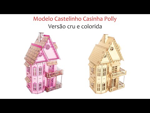 Tutorial Montagem Casinha Castelo em mdf - Artesanato Menina Delicada MDF