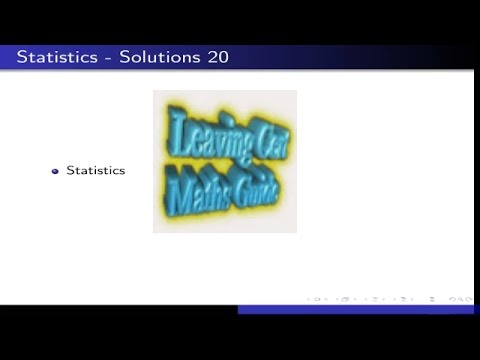 Probability and Statistics Strand Leaving Cert Maths Guide: Solutions 20