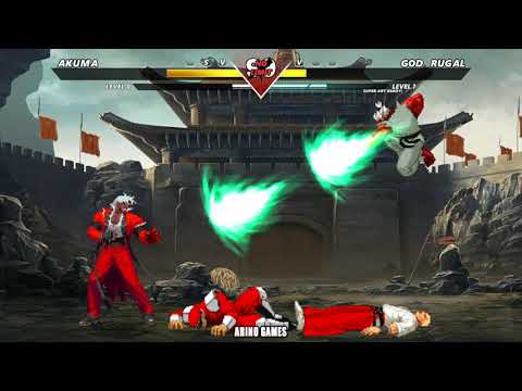 GOD RUGAL VS SHIN AKUMA! ARINO GAMES INSANE COMBAT!