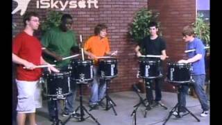 UNT Snare Ensemble Drummen playing 