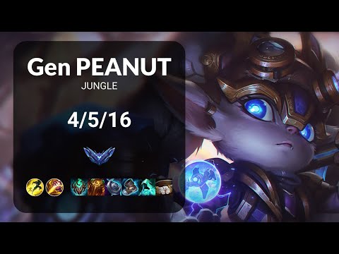 Gen Peanut Poppy vs Lee Sin JUNGLE - KR DIAMOND Patch 13.14
