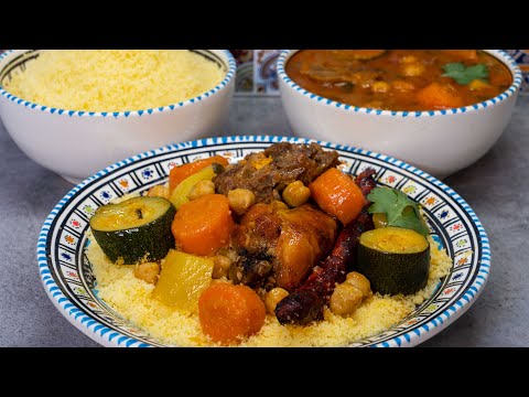 COUSCOUS TRADITIONNEL (Recette Maghrébine) - Recette Détaillée - Cuisson en Cocotte Minute