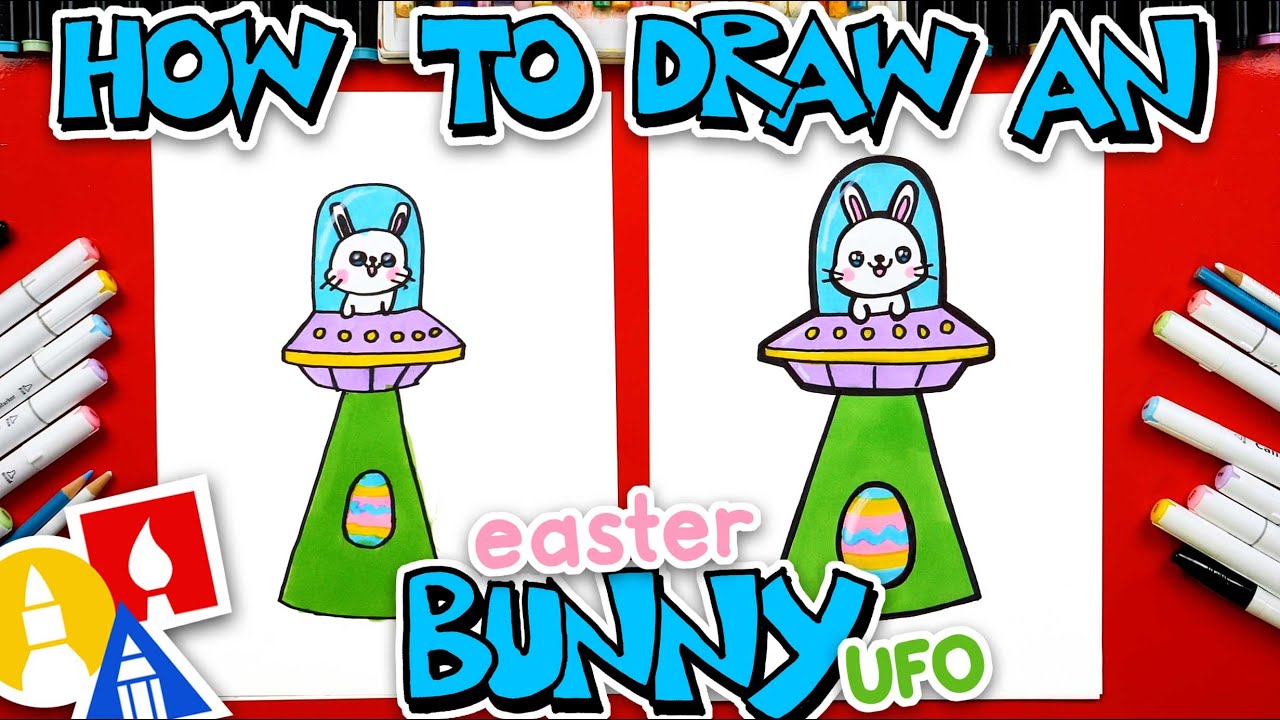 How To Draw An Easter Bunny Alien UFO