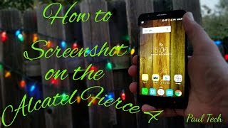 Alcatel Fierce 4 how to take a screenshot the 2 different ways.