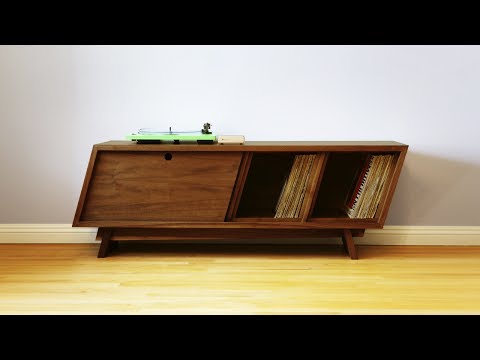 Build a Mid Century Modern Record Player Cabinet - Woodworking
