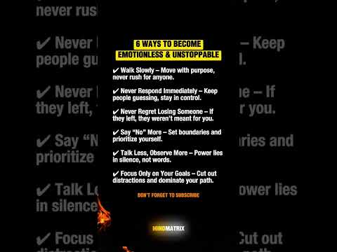 How to Become Emotionless & Unstoppable in 7 Days #motivation #goals #selfimprovement
