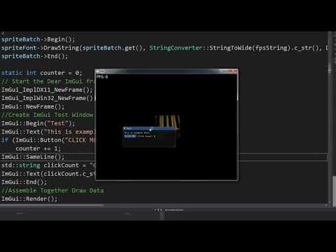 C++ DirectX 11 Engine Tutorial 36 - Using ImGui