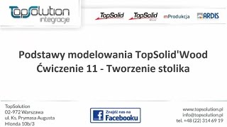 Projektowanie stolika w TopSolid Wood