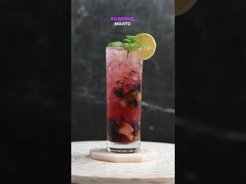 🌞🍹 Blueberry Mojito! 🫐🌿 #classicmojtio   #mint #mojitolover #summercocktails